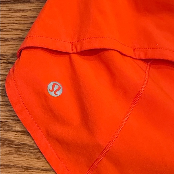 Lululemon Speed Up Highrise Orange Athletic Shorts 2.5 inch - Picture 6 of 6